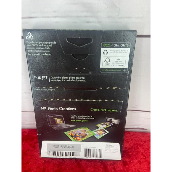 HP Everyday 50 sheet Letter Glossy Photo Paper 4 x 6 All Inkjet Printer - Picture 2 of 9